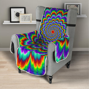 Psychedelic Expansion Optical Illusion Armchair Protector