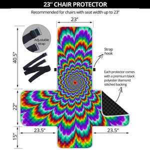 Psychedelic Expansion Optical Illusion Armchair Protector