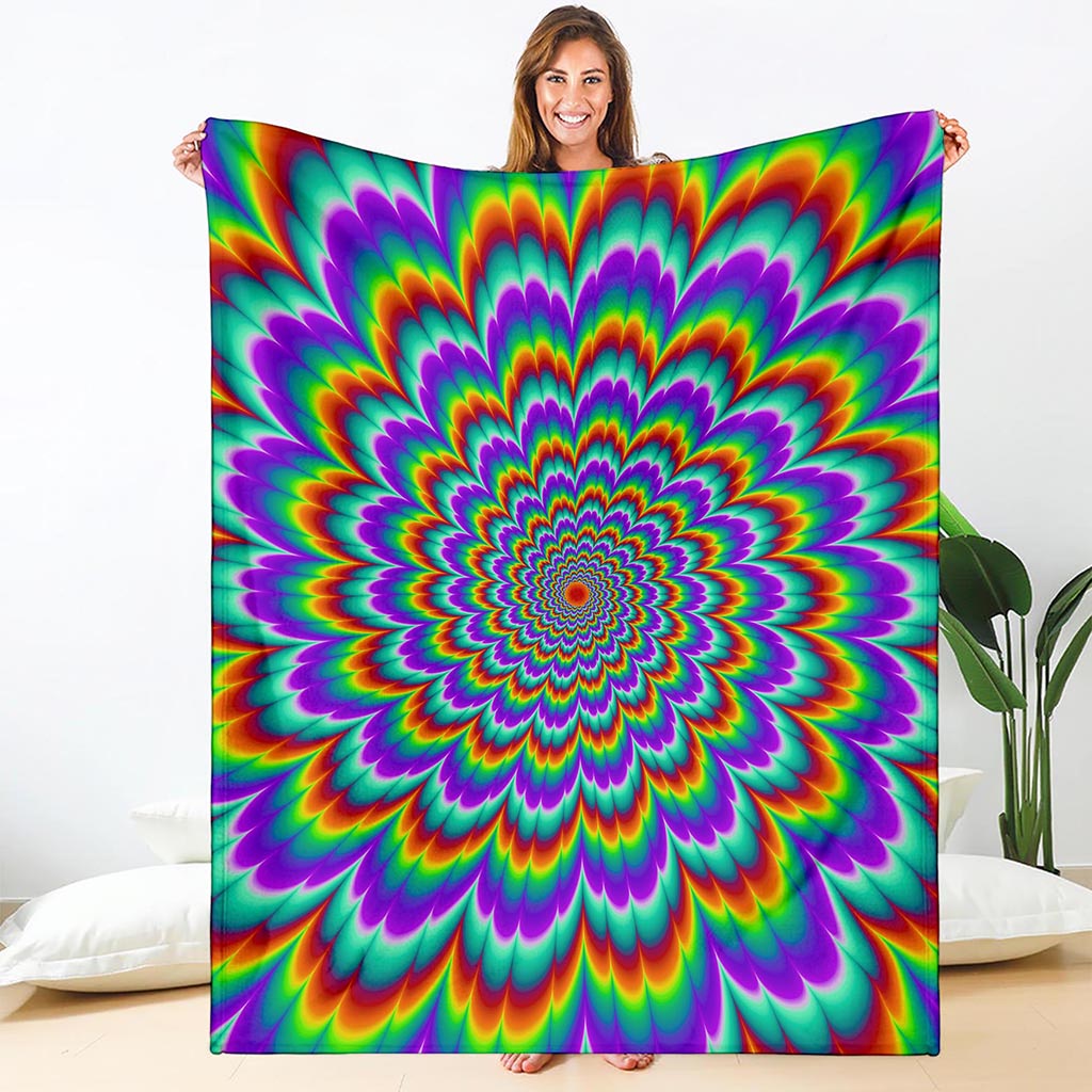 Psychedelic Expansion Optical Illusion Blanket