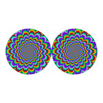 Psychedelic Expansion Optical Illusion Car Coasters