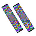 Psychedelic Expansion Optical Illusion Car Seat Belt Covers