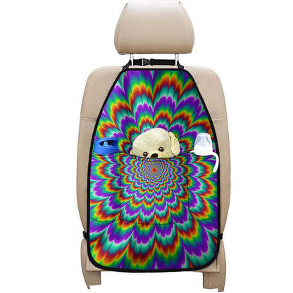 Psychedelic Expansion Optical Illusion Car Seat Organizers