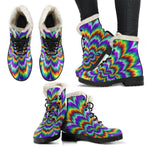 Psychedelic Expansion Optical Illusion Comfy Boots GearFrost