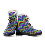 Psychedelic Expansion Optical Illusion Comfy Boots GearFrost
