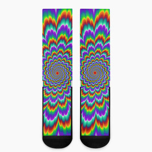 Psychedelic Expansion Optical Illusion Crew Socks