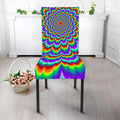 Psychedelic Expansion Optical Illusion Dining Chair Slipcover