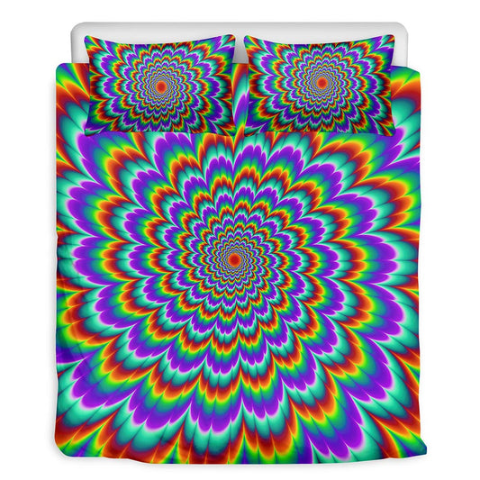 Psychedelic Expansion Optical Illusion Duvet Cover Bedding Set