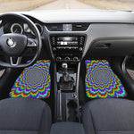 Psychedelic Expansion Optical Illusion Front and Back Car Floor Mats