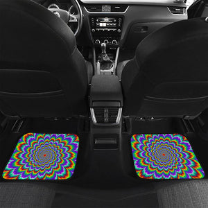 Psychedelic Expansion Optical Illusion Front and Back Car Floor Mats