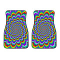 Psychedelic Expansion Optical Illusion Front Car Floor Mats