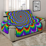 Psychedelic Expansion Optical Illusion Half Sofa Protector