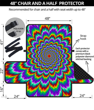 Psychedelic Expansion Optical Illusion Half Sofa Protector