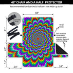 Psychedelic Expansion Optical Illusion Half Sofa Protector