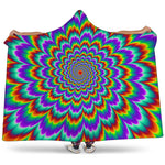 Psychedelic Expansion Optical Illusion Hooded Blanket