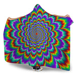 Psychedelic Expansion Optical Illusion Hooded Blanket