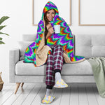 Psychedelic Expansion Optical Illusion Hooded Blanket