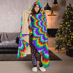 Psychedelic Expansion Optical Illusion Hooded Blanket