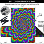 Psychedelic Expansion Optical Illusion Loveseat Protector