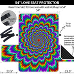 Psychedelic Expansion Optical Illusion Loveseat Protector