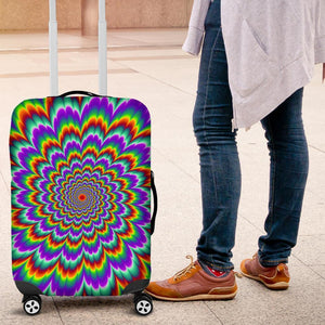 Psychedelic Expansion Optical Illusion Luggage Cover GearFrost