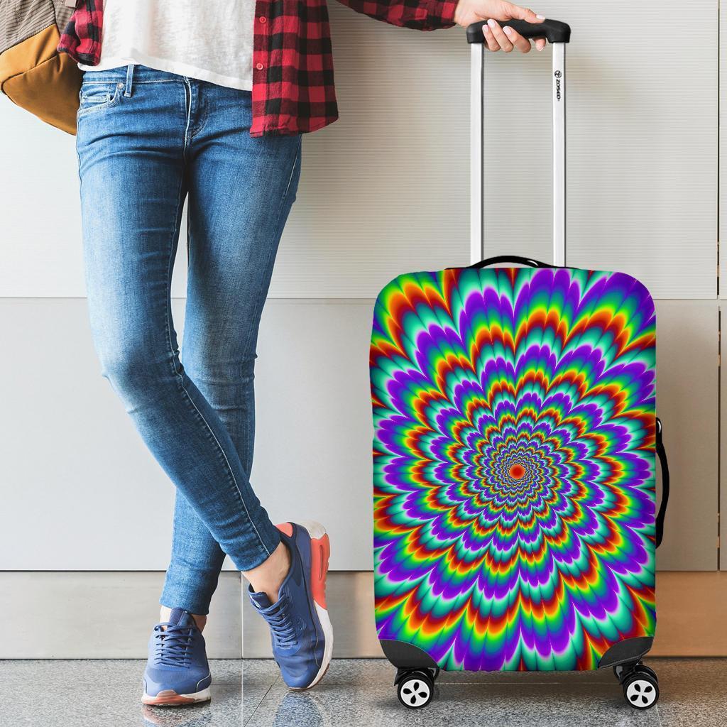 Psychedelic Expansion Optical Illusion Luggage Cover GearFrost