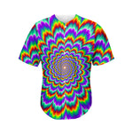 Psychedelic Expansion Optical Illusion Men's Baseball Jersey