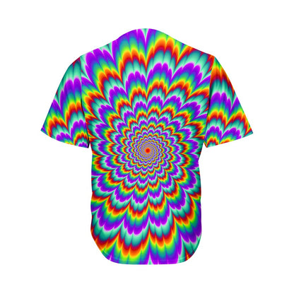 Psychedelic Expansion Optical Illusion Men's Baseball Jersey
