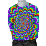 Psychedelic Expansion Optical Illusion Men's Crewneck Sweatshirt GearFrost
