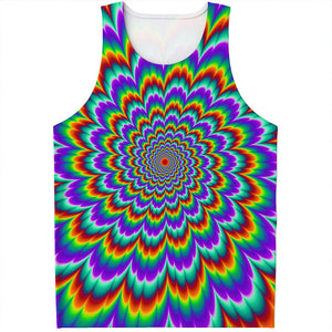 Psychedelic Expansion Optical Illusion Men's Tank Top