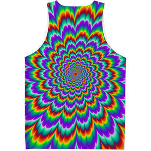 Psychedelic Expansion Optical Illusion Men's Tank Top