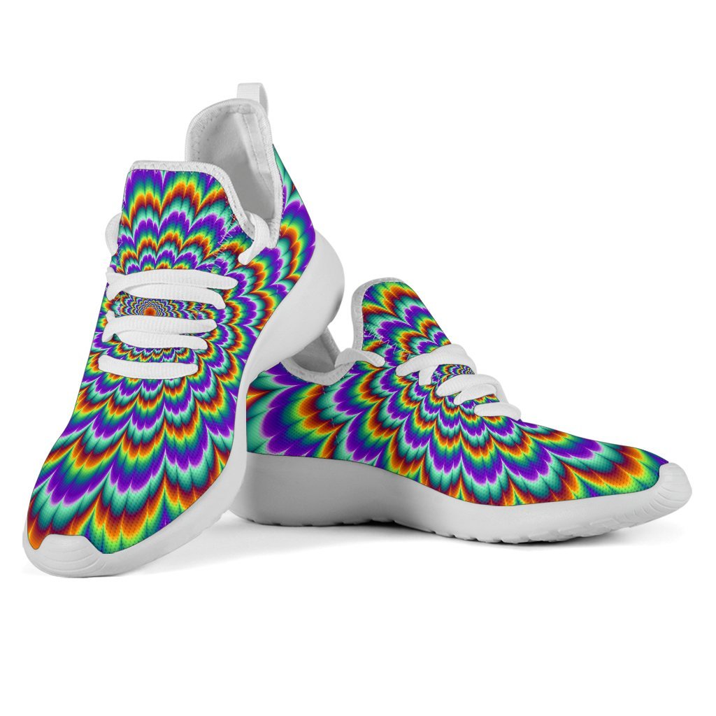 Psychedelic Expansion Optical Illusion Mesh Knit Shoes GearFrost