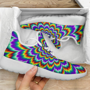 Psychedelic Expansion Optical Illusion Mesh Knit Shoes GearFrost