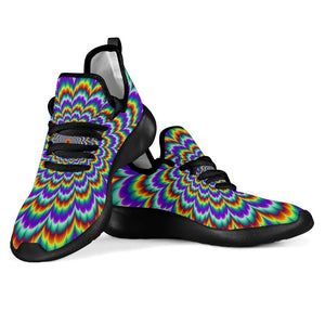 Psychedelic Expansion Optical Illusion Mesh Knit Shoes GearFrost