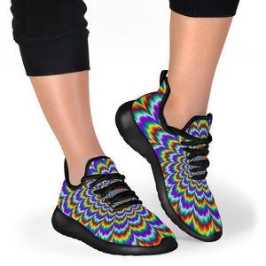 Psychedelic Expansion Optical Illusion Mesh Knit Shoes GearFrost