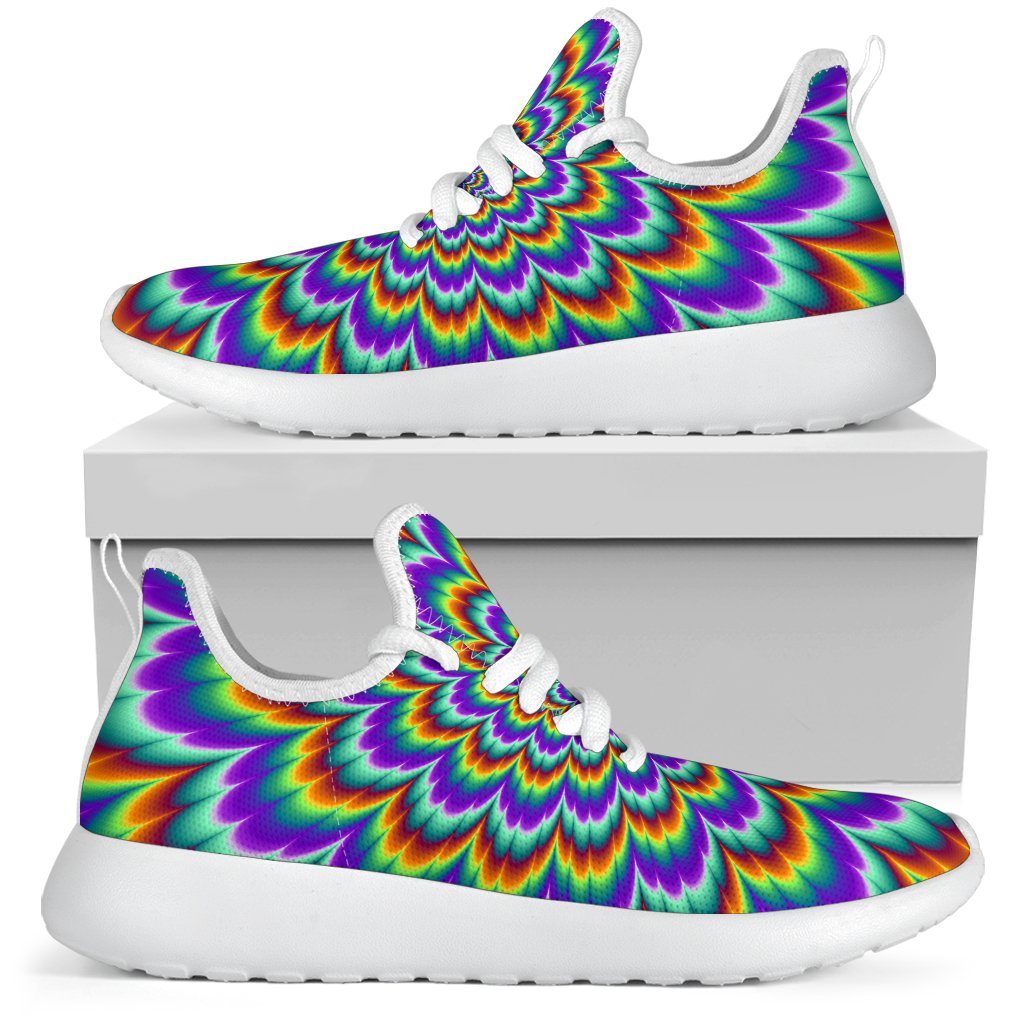 Psychedelic Expansion Optical Illusion Mesh Knit Shoes GearFrost