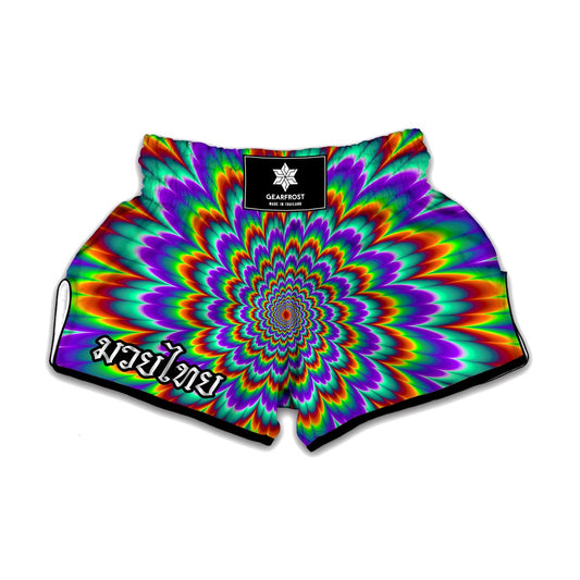 Psychedelic Expansion Optical Illusion Muay Thai Boxing Shorts