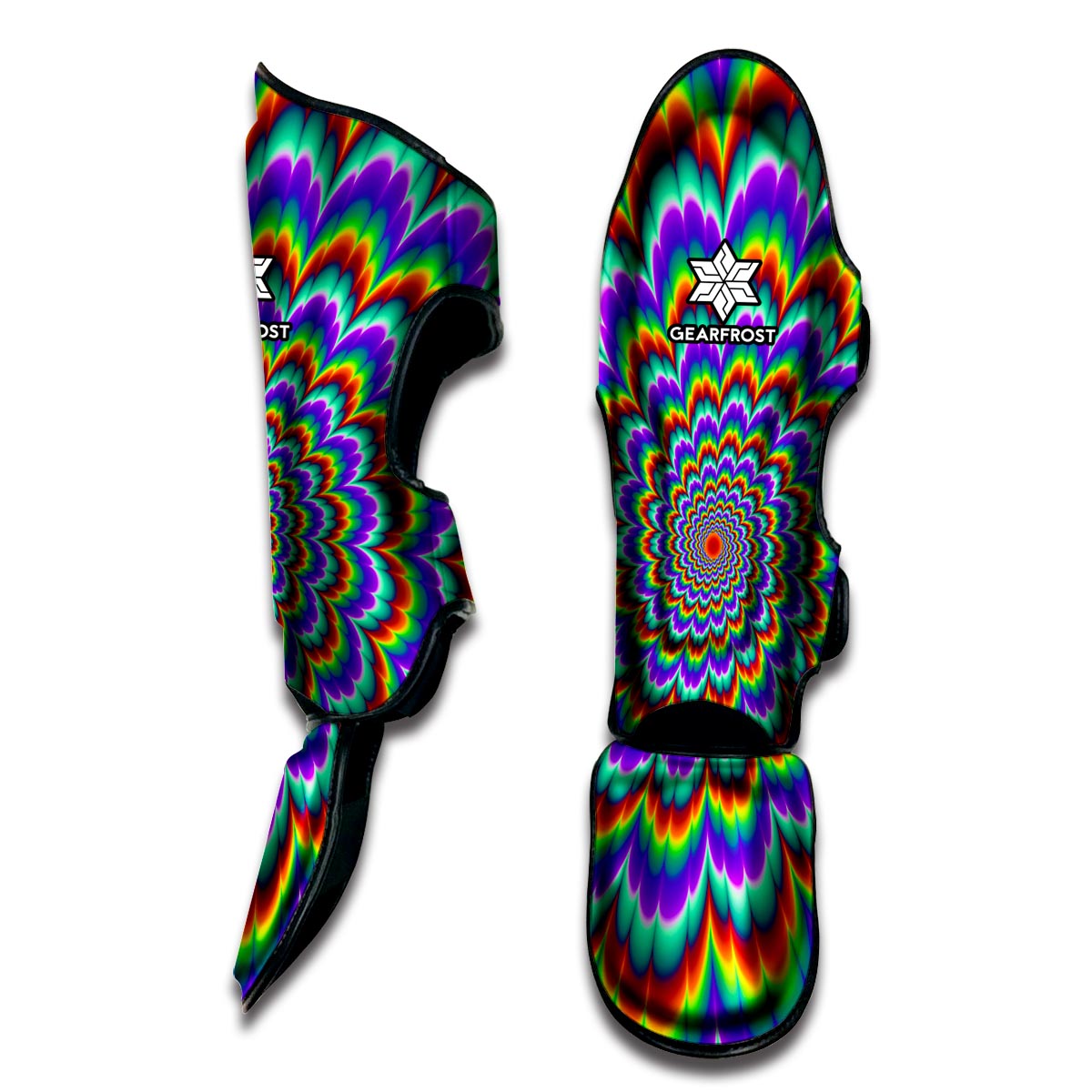 Psychedelic Expansion Optical Illusion Muay Thai Shin Guard