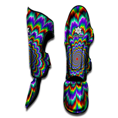 Psychedelic Expansion Optical Illusion Muay Thai Shin Guard