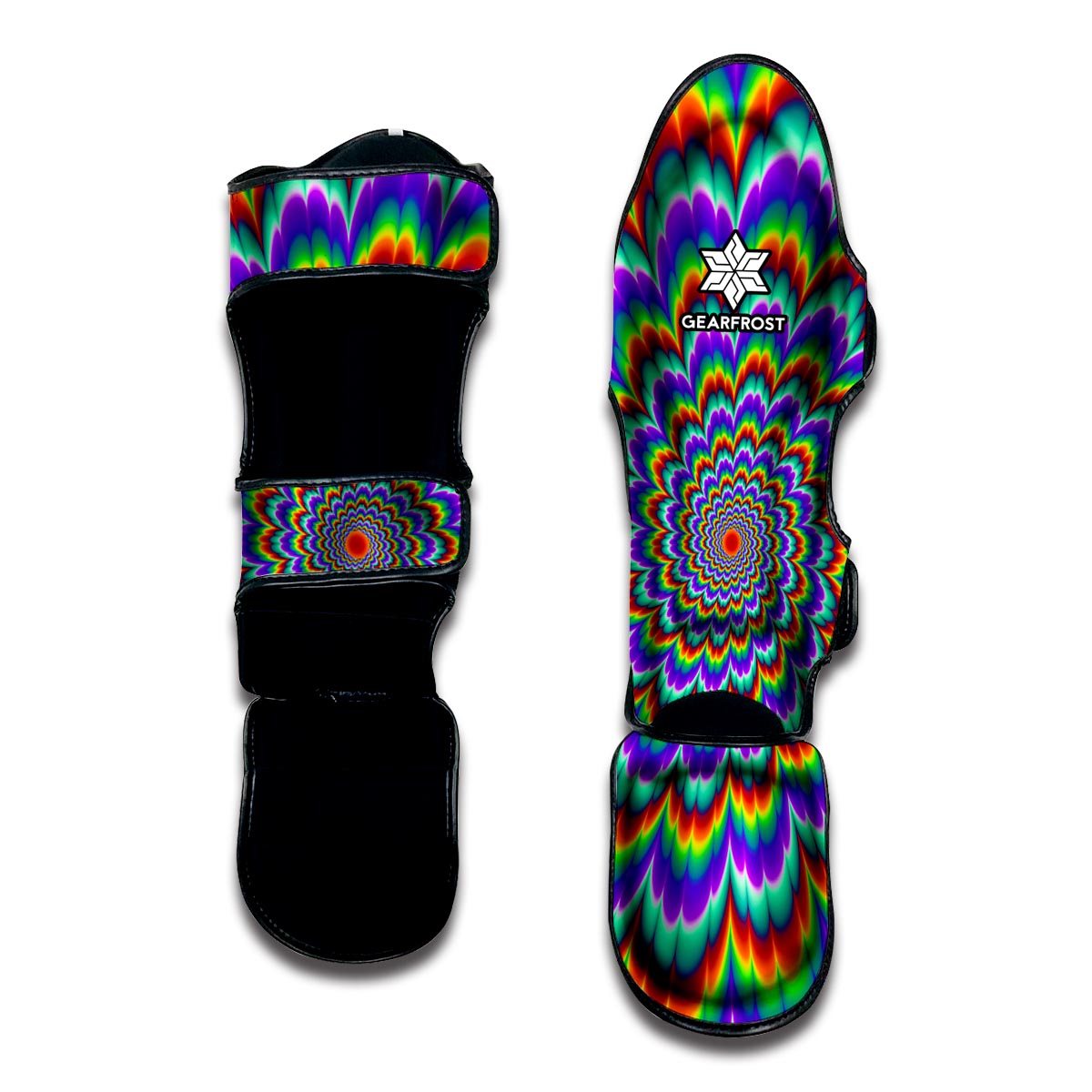 Psychedelic Expansion Optical Illusion Muay Thai Shin Guard
