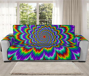 Psychedelic Expansion Optical Illusion Oversized Sofa Protector