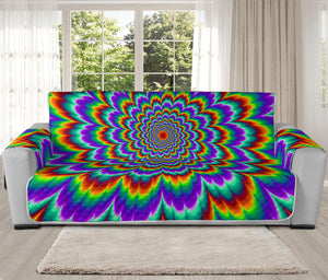 Psychedelic Expansion Optical Illusion Oversized Sofa Protector