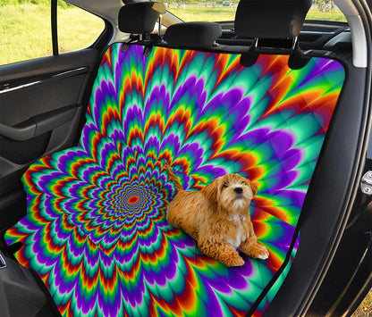 Psychedelic Expansion Optical Illusion Pet Car Back Seat Cover