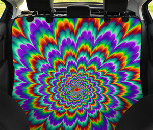 Psychedelic Expansion Optical Illusion Pet Car Back Seat Cover
