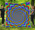 Psychedelic Expansion Optical Illusion Quilt