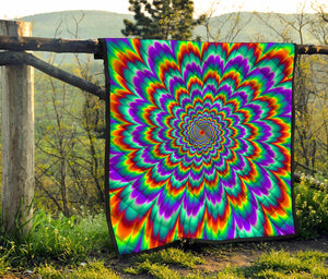 Psychedelic Expansion Optical Illusion Quilt
