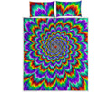 Psychedelic Expansion Optical Illusion Quilt Bed Set
