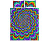 Psychedelic Expansion Optical Illusion Quilt Bed Set