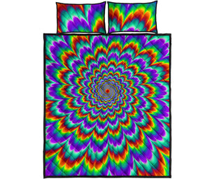 Psychedelic Expansion Optical Illusion Quilt Bed Set