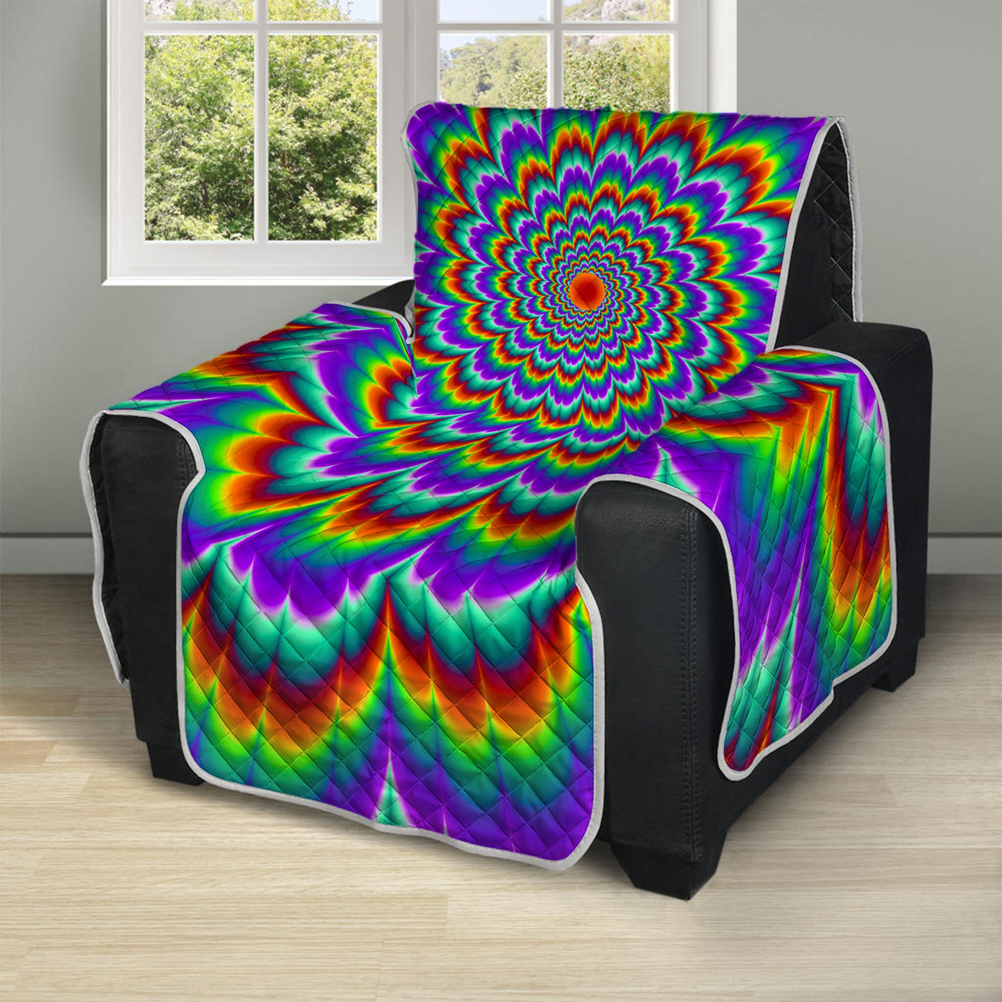 Psychedelic Expansion Optical Illusion Recliner Protector