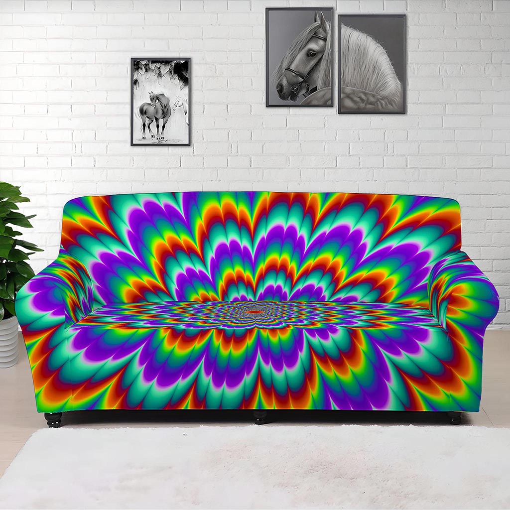 Psychedelic Expansion Optical Illusion Sofa Cover